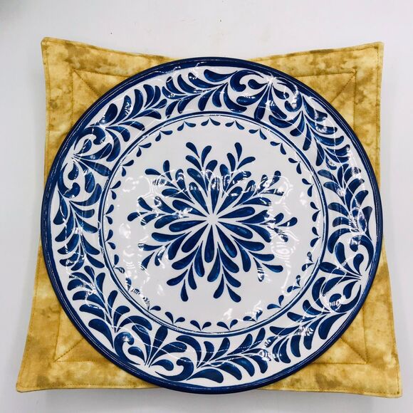 Set of 3 Microwave Cozy Reversible, Tan Neutrals 3 Piece Set, Plate, Bowl, Pint - Picture 2 of 8